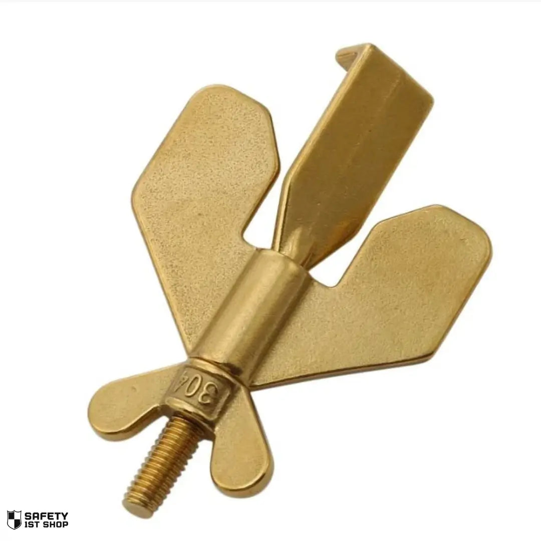 Gold door lock displayed on clean white background for stylish product presentation