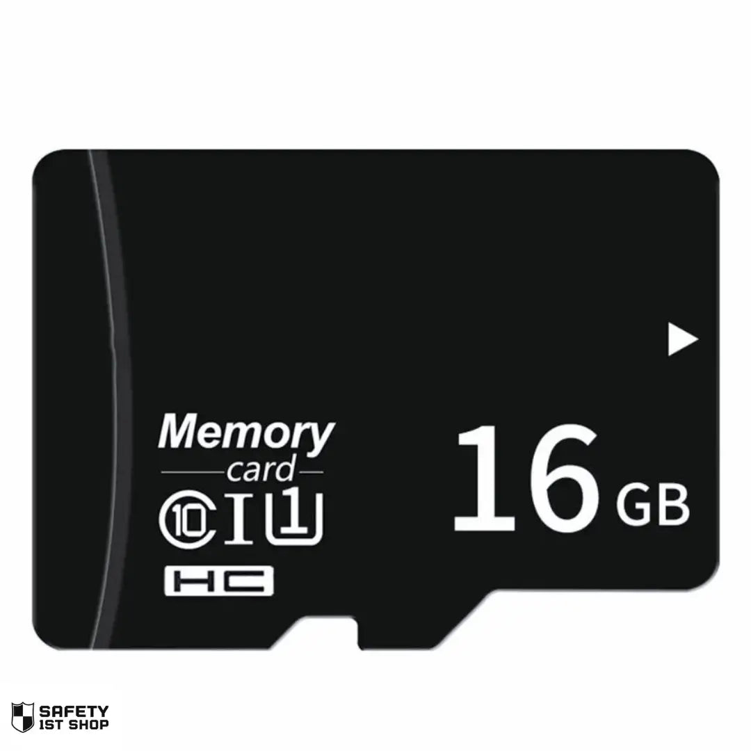 Black 16GB memory card displayed centrally on white background, labeled 'Memory Card HC - 16GB'.