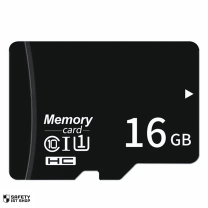 Black 16GB memory card displayed centrally on white background, labeled 'Memory Card HC - 16GB'.