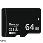 Black 64GB memory card centered on white background, labeled 'Memory Card HC - 64GB'.