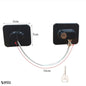 black version of child safety lock with key, product dimensions shown on white background, strong and compact locking solution