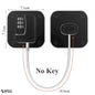 black child lock with numeric combination code, shown with size dimensions on white background, protective and durable build