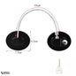 black baby safety lock with key access, alternate design version, displayed with product dimensions on white background