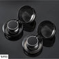 Black safety knob covers on luxury gas cooktop – sleek design meets purpose
