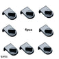 Four-piece black window lock set for enhanced child safety and window security. Perfect for securing multiple windows in your home. Presented on a clean white background for a modern and sleek look.