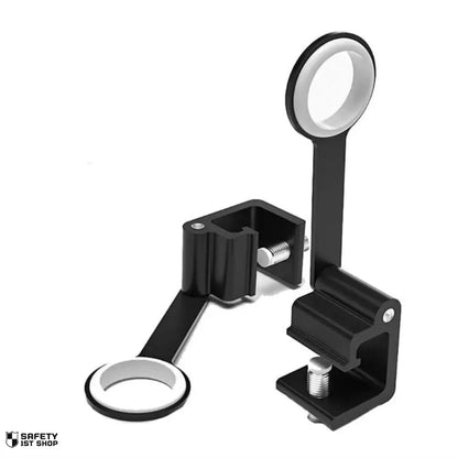 Two black window locks in large and small sizes displayed on a white background, emphasizing the product’s design and adaptability