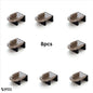 Eight-piece brown window lock set designed for enhanced child safety. Provides secure and reliable protection for multiple windows. A modern solution for homes that require comprehensive window security. Displayed on a clean white background to emphasize the sleek design.