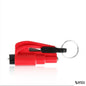 Red car escape tool in alternate exterior design shown close-up on white background, offering the same life-saving functionality in a refined new look.