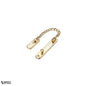 Luxurious gold stainless steel chain lock for door security, displayed on a minimalist white background