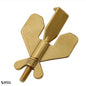 Gold door lock displayed on clean white background for stylish product presentation