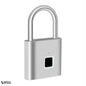 Stylish front view of the silver fingerprint padlock on white background – presented in an elegant, minimalistic aesthetic