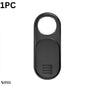 Single black privacy camera cover displayed on white background – minimal design for sale