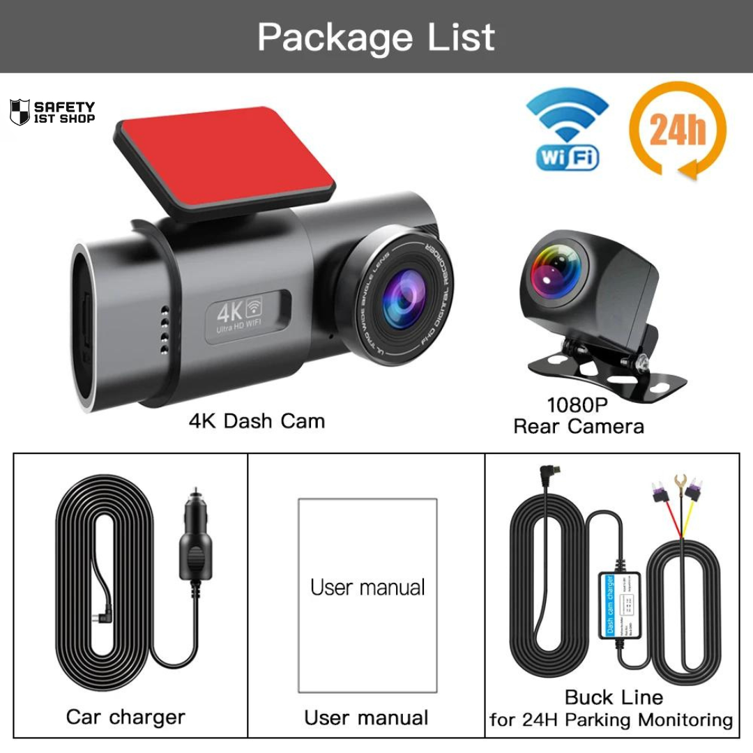 Dash Cam Camera Ultra HD 4K 