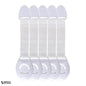 Set of 5 white baby safety locks for dresser drawers - childproofing solution for home storage