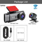 Complete WiFi surveillance set with ultra-clear front and rear camera, car charger, manual, and all components for seamless vehicle monitoring